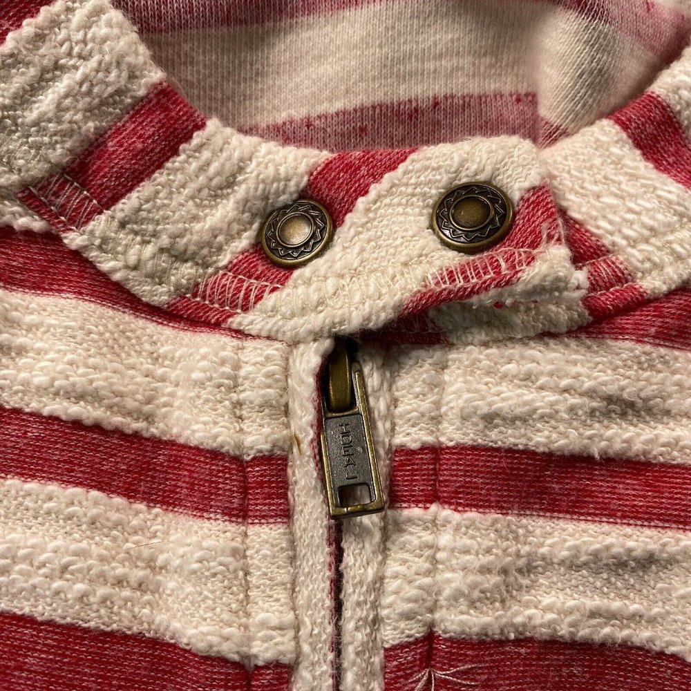 Free People Women Size XS Striped Zip Up Terry - Picture 5 of 8